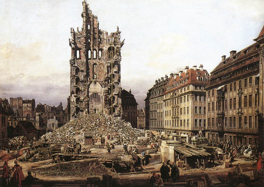 The Ruins of the Old Kreuzkirche in Dresden gfh